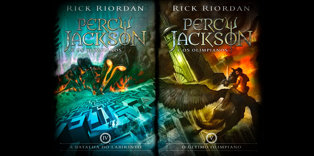 Capa de livro da série Percy Jackson e os Olimpianos, editora Intrínseca