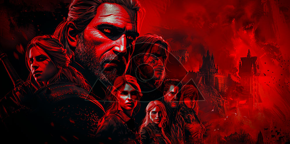 The Witcher em seu universo, representado por uma imagem de animação por computador